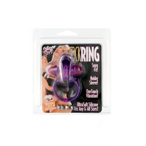 Cockring anillo conejito vibrador morado - Imagen 2