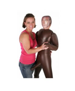Alternative view of Tyler Knight muñeco hinchable moreno