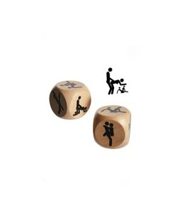 Dado sexual con posturas madera