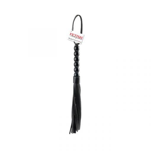 Fetish Fantasy látigo negro mediano mango bolas