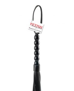 Alternative view of Fetish Fantasy látigo negro mediano mango bolas