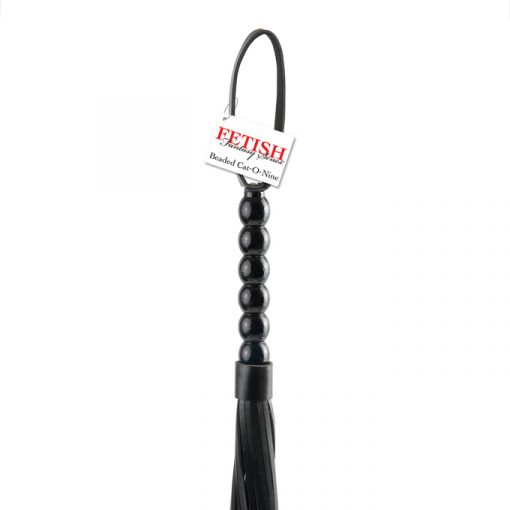 Fetish Fantasy látigo negro mediano mango bolas - Imagen 2