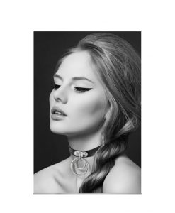 Collar sumision doble anilla negro