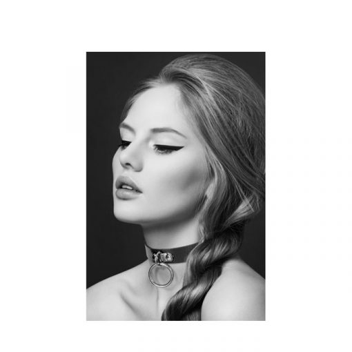 Collar sumisión anilla negro