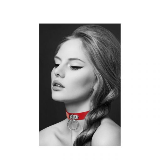 Collar sumisión anilla rojo