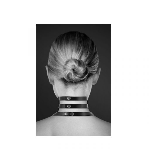 Collar sumisión tiras negro - Imagen 3