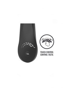 Alternative view of Black&Silver Kaultz vibrador control táctil negro