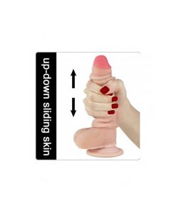 Alternative view of Lovetoy dildo ultra real con piel móvil 7"