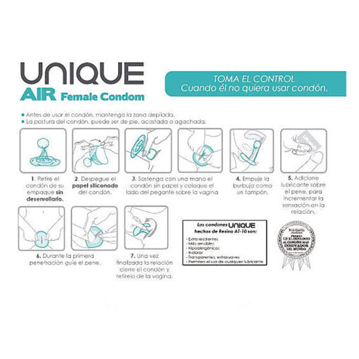 Uniq Air preservativo vaginal 3ud - Imagen 3