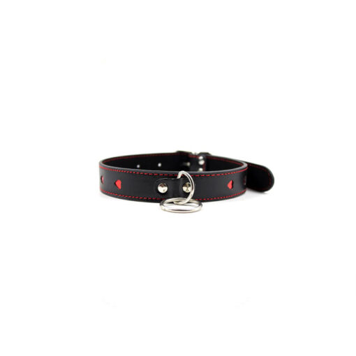 Fetish Addict collar con cadena negro/rojo - Imagen 2