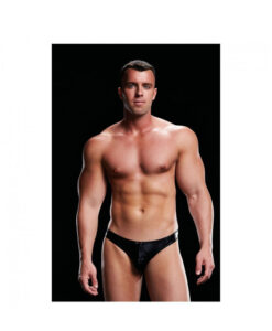 Envy tanga negro efecto cuero S/M
