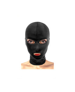 Capucha negra con aperturas básica
