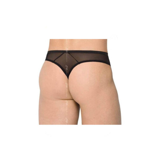 Softline 4518 tanga desmontable cuero/transparecia M/L - Imagen 2