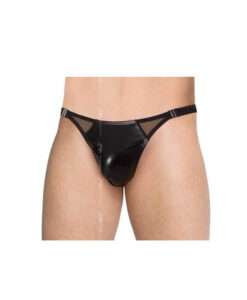 Softline 4518 tanga desmontable cuero/transparecia M/L