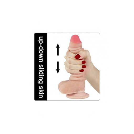 Lovetoy dildo realista piel móvil 8" - Imagen 3