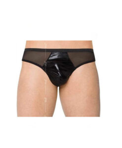 Softline 4517 tanga efecto cuero/transparencia M/L