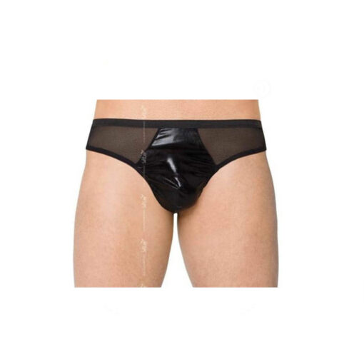 Softline 4517 tanga efecto cuero/transparencia M/L