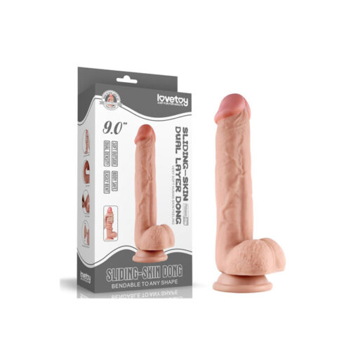 Lovetoy dildo realista piel móvil 9"