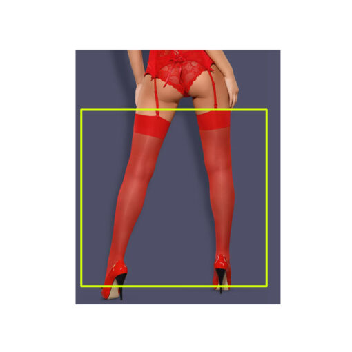 Obsessive S800 medias clásicas rojo S/M - Imagen 2