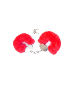 Esposas de peluche suave rojo