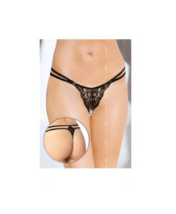 Softline 2444 tanga desmontable con abertura negro T/U