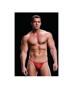 Envy tanga fino con cremallera rojo S/M