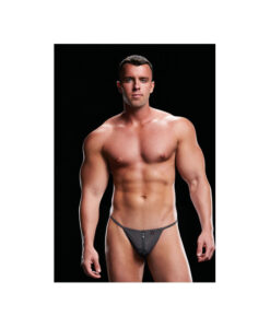 Envy tanga fino con cremallera gris S/M