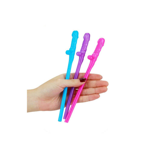 Pack pajitas penes de colores 9 uds - Imagen 2