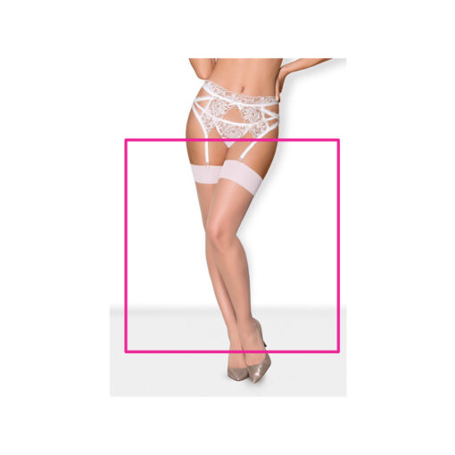 Obsessive medias clásicas blanco/nude S/M