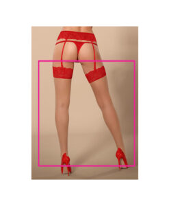 Alternative view of Obsessive 838-STO-3 medias nude liga roja S/M