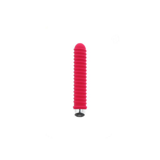 ToyJoy Screw me vibrador estriado rojo