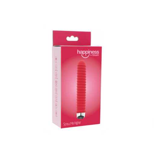 ToyJoy Screw me vibrador estriado rojo - Imagen 2