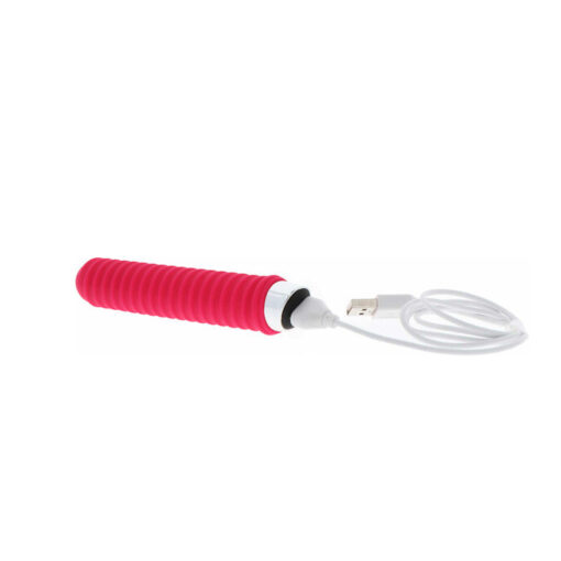 ToyJoy Screw me vibrador estriado rojo - Imagen 3