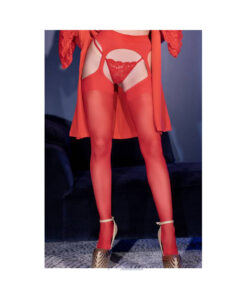 Chilirose CR-43121 medias efecto liguero rojo S/M