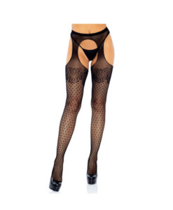 Leg Avenue Polka Dots medias efecto liguero S/M/L