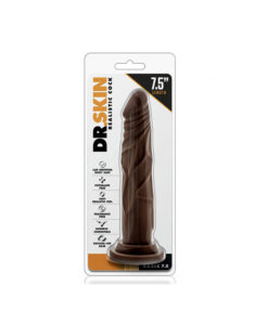 Alternative view of Dr. Skin dildo realista marrón 7,5"