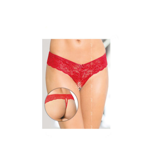 Softline 2440 tanga con abertura rojo S/M