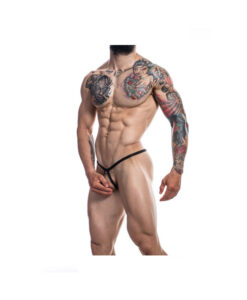 C4M tanga de tiras loopstring negro M
