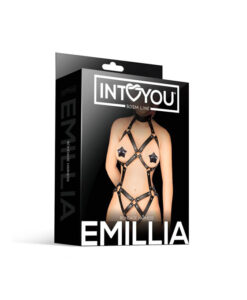 Alternative view of Intoyou Emillia arnés de tiras completo negro