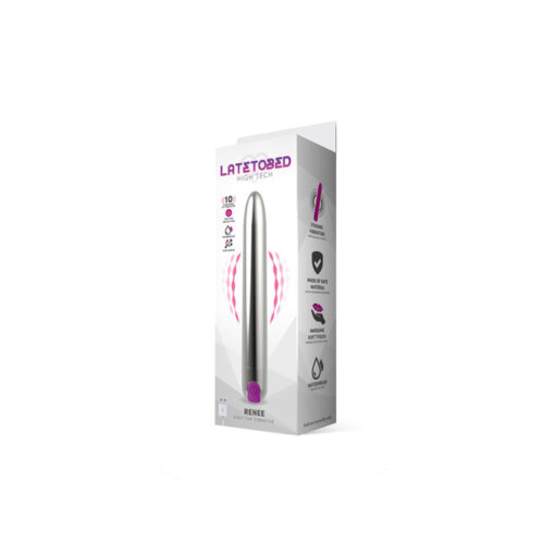 Renee vibrador liso recargable plata - Imagen 3