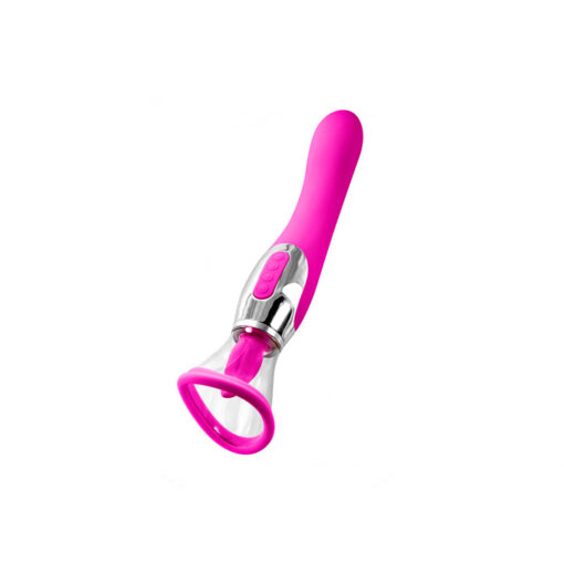 Teazers lengua y vibrador con succión para vulva