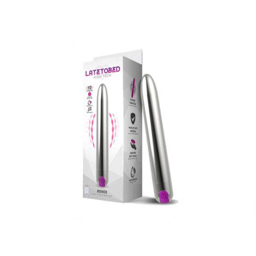 Renee vibrador liso recargable plata - Imagen 2