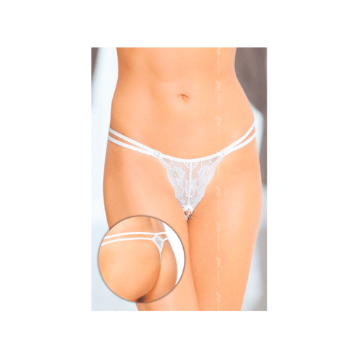 Softline 2444 tanga desmontable con abertura blanco T/U