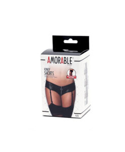 Alternative view of Amorable shorts imitación cuero con medias S/M