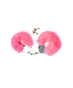 Esposas de peluche suave fucsia