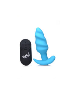 Bang plug estriado con mando regulable azul
