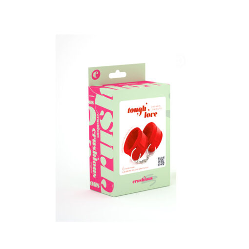 Crushious esposas de velcro con longitud variable rojo - Imagen 2