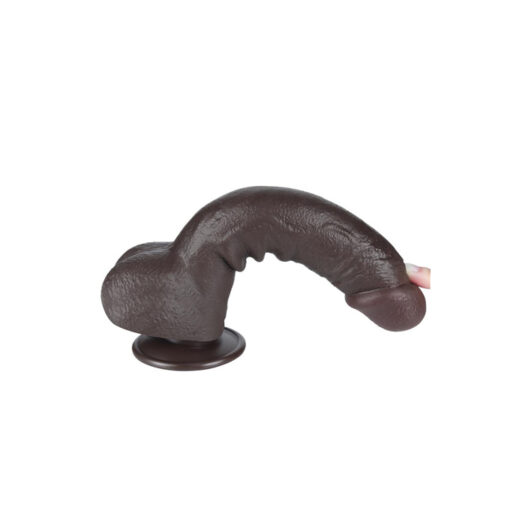 Lovetoy dildo realista piel móvil 9,5" marrón - Imagen 6