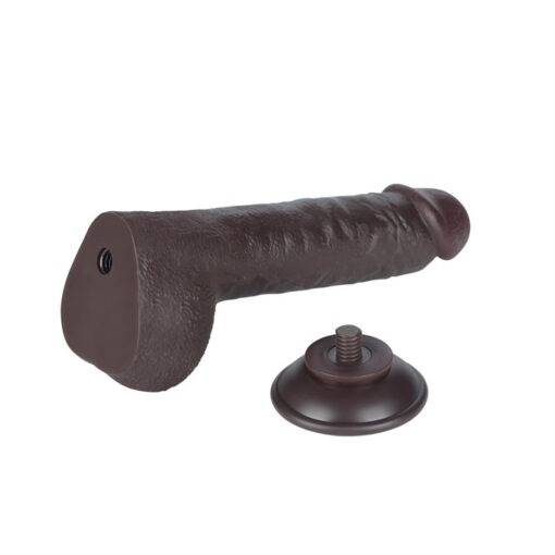 Lovetoy dildo realista piel móvil 9,5" marrón - Imagen 4