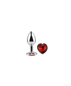 Alternative view of Afterdark plug-joya corazón pequeño rojo